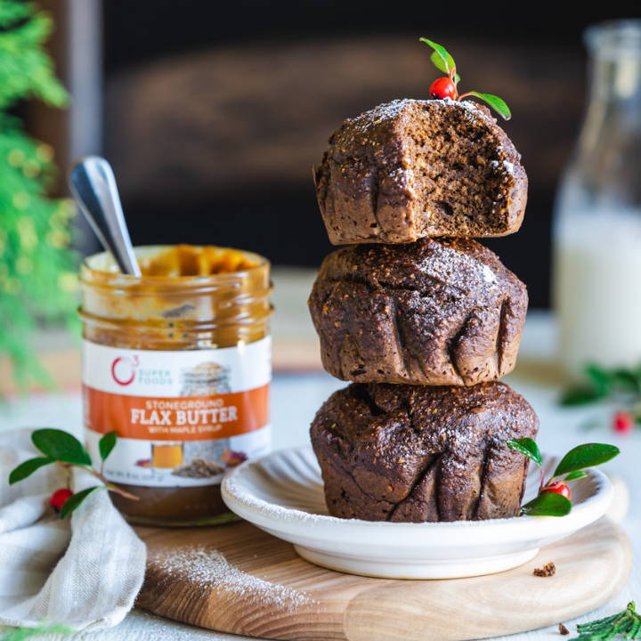 Vegan Gingerbread Blender Muffins / Gluten & Oil-Free